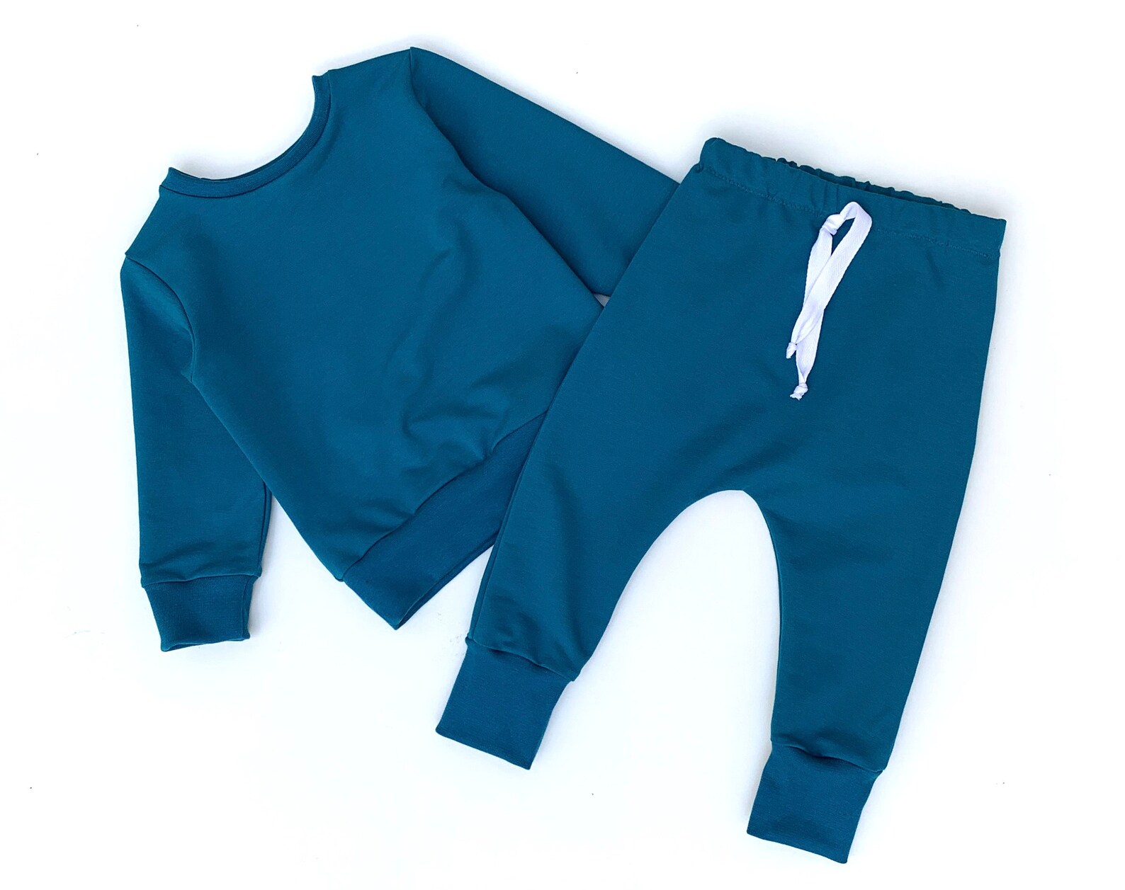 Fall Clothes Toddler Boy Sweatsuit Kids Petrol Blue Etsy