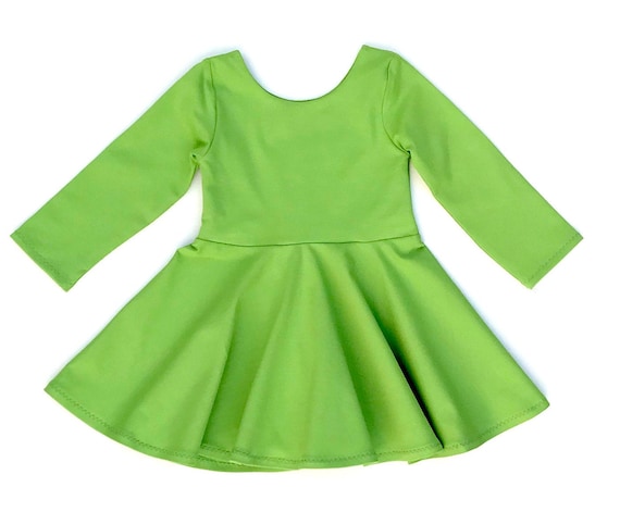 green newborn dress