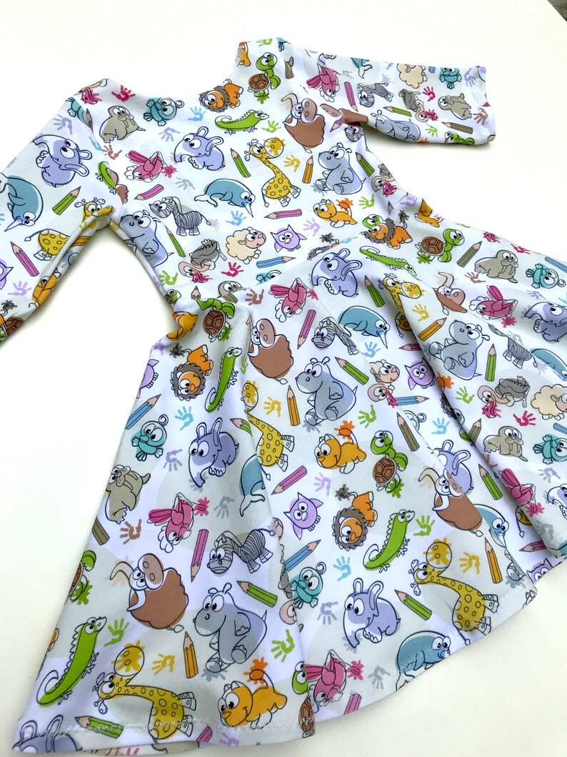 Safari Animal Dress Baby Twirl Dress Zoo Dress Toddler Etsy