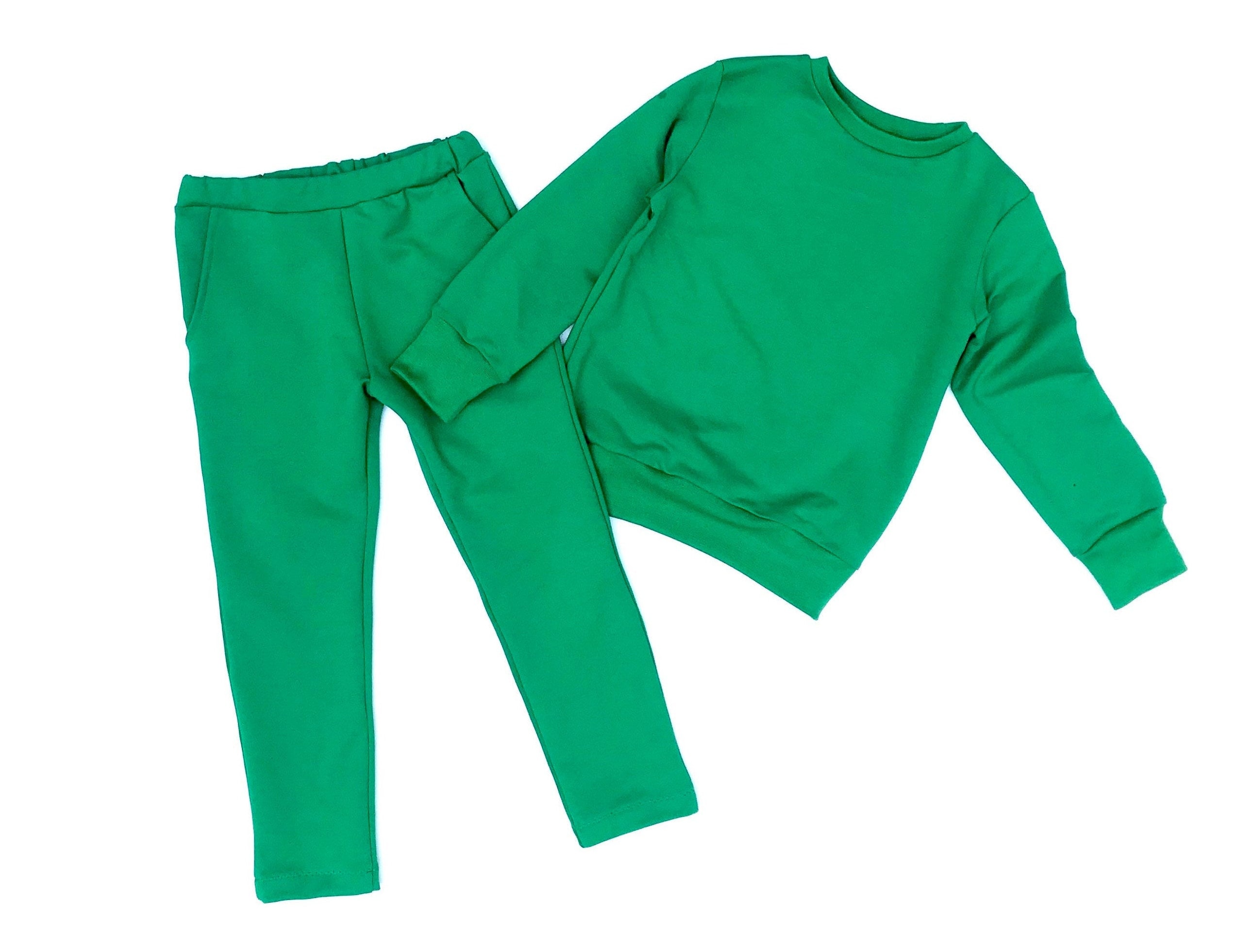 Unisex kids sweatsuit sudadera verde pantalones de sudadera Etsy