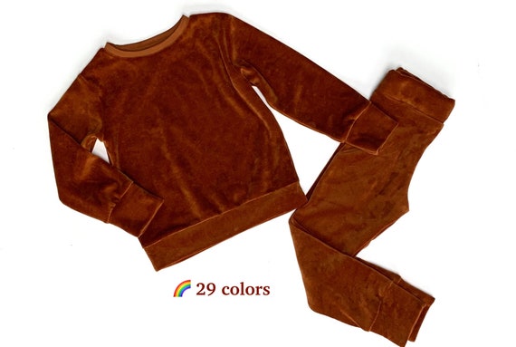 Brown Velour Sweatsuit Velour Tracksuit 