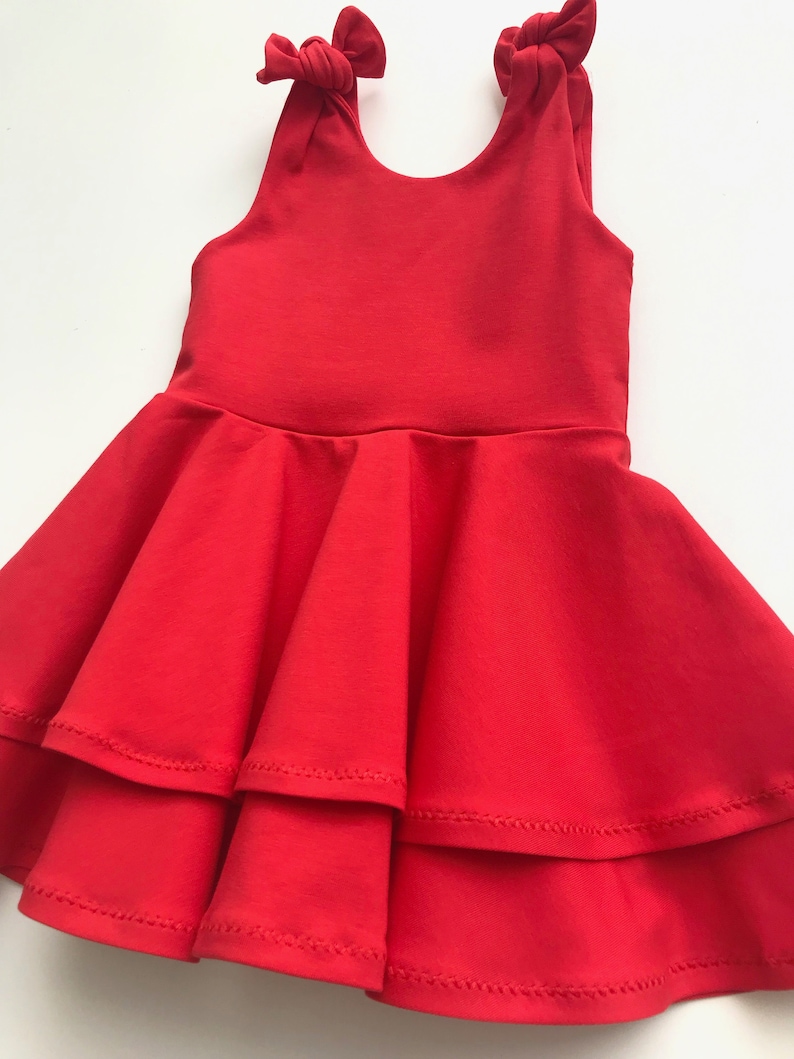 Baby Girl Birthday Dress Christmas Red Twirl Dress