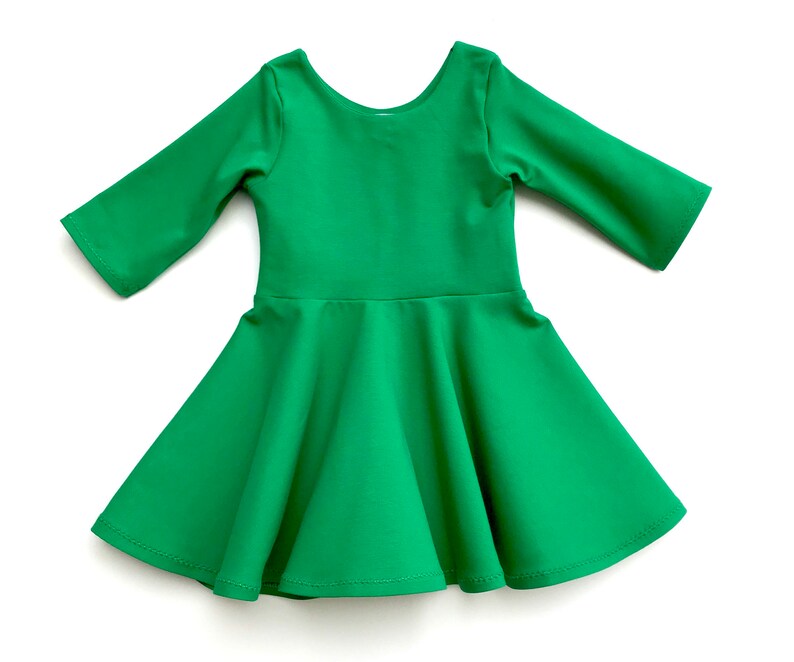 solid green dress
