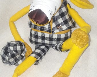 yellow dog, soft toy, toy dog, handmade toy,