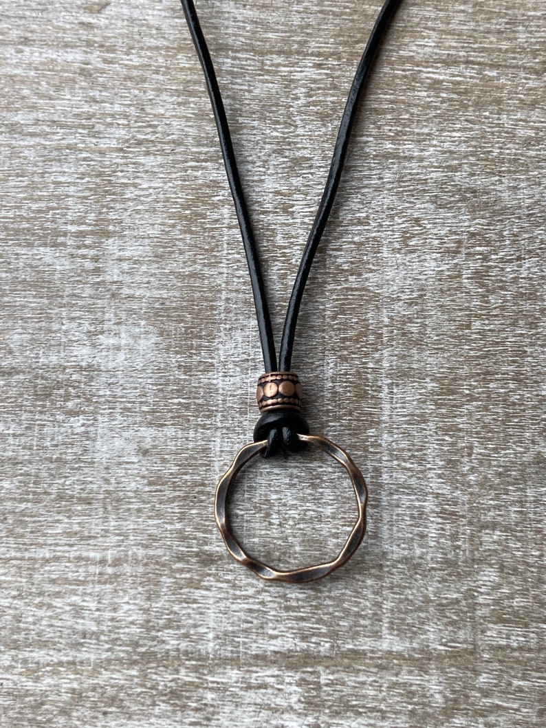 Copper Circle Necklace, Eyeglass Holder, Eyewear Necklace, Gift