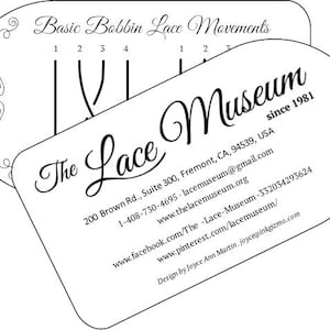 Basic Bobbin Lace Movement Stitch Card