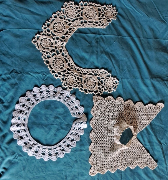 3 handmade crochet lace collars for any occasion