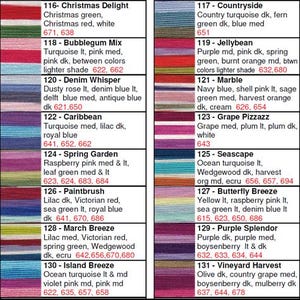 Lizbeth Thread by Color 116 to 131