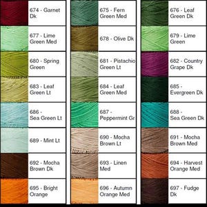 Lizbeth Thread by Color 674-697