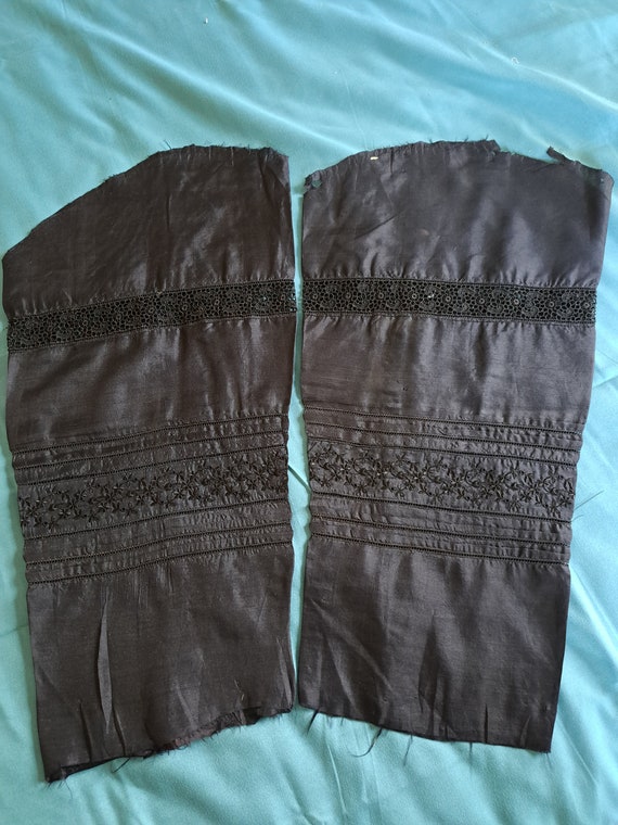 black Victorian silk sleeves