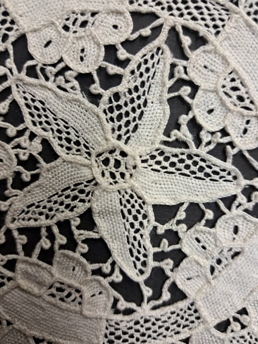 Needle Lace Doily Pair Etsy