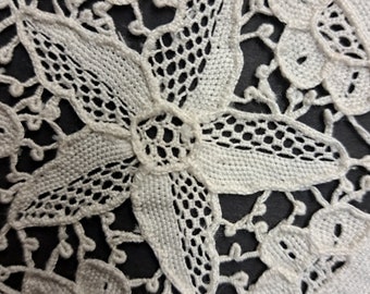 Needle Lace doily pair