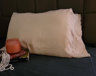 Sweet Dreams with this Satiny pink pillowcase