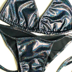 New posing practice suit competition Bikini black shattered glass adjustable