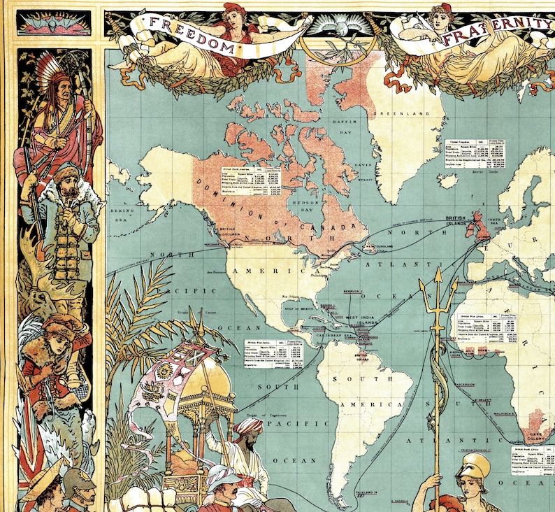 Карта мира британская империя