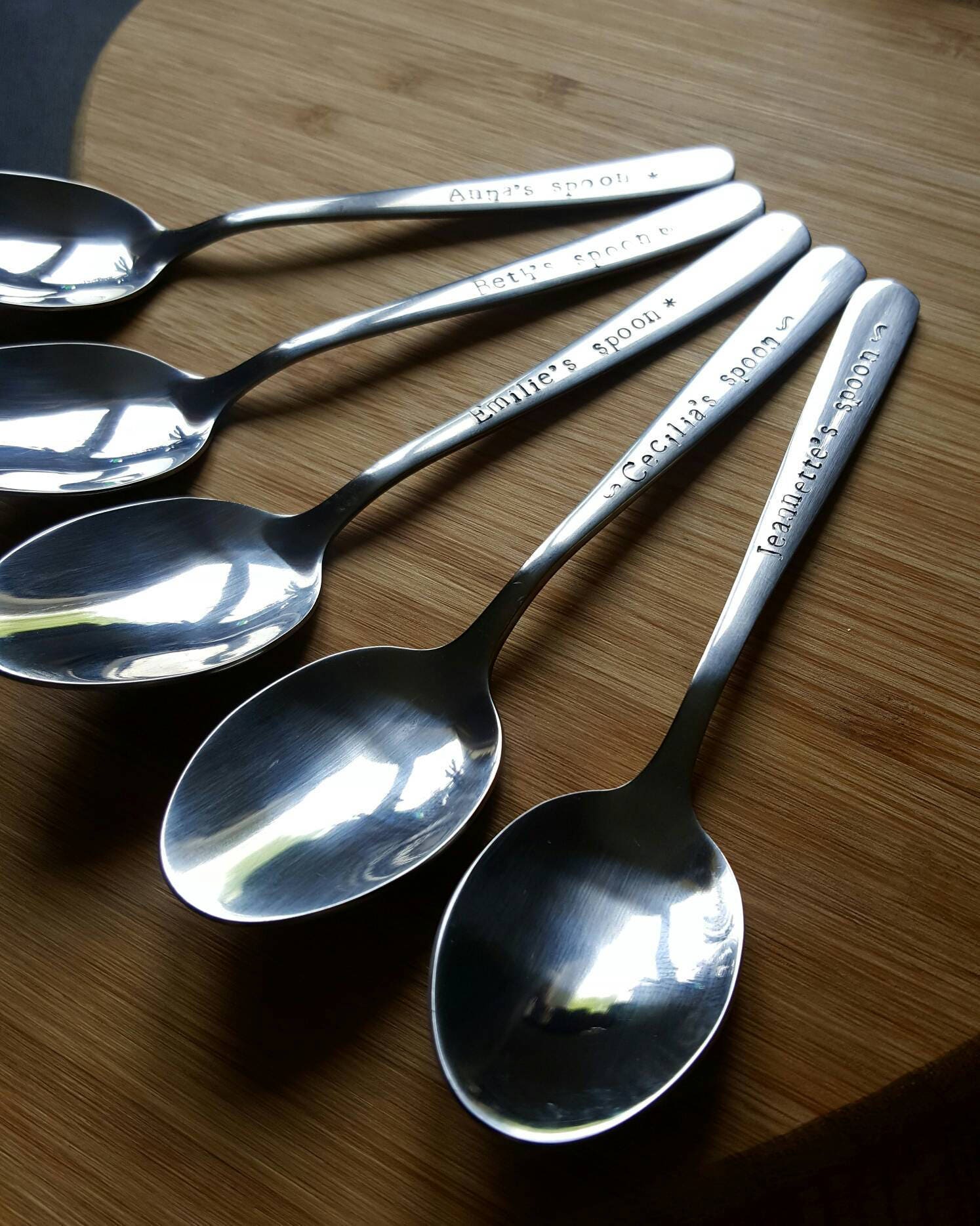 Hand Stamped Coffee Spoon Etsy UK