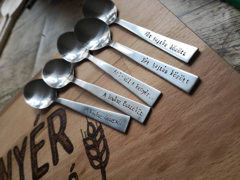 Hand Stamped Coffee Spoon Etsy UK