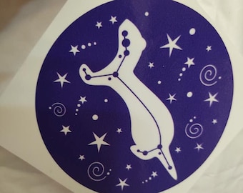 Sticker "Written in the Stars" Astrological Sign Dooking Ferrets Decal 3.5" Window/Locker/Car/Display Pride  Die-Cut Sticker