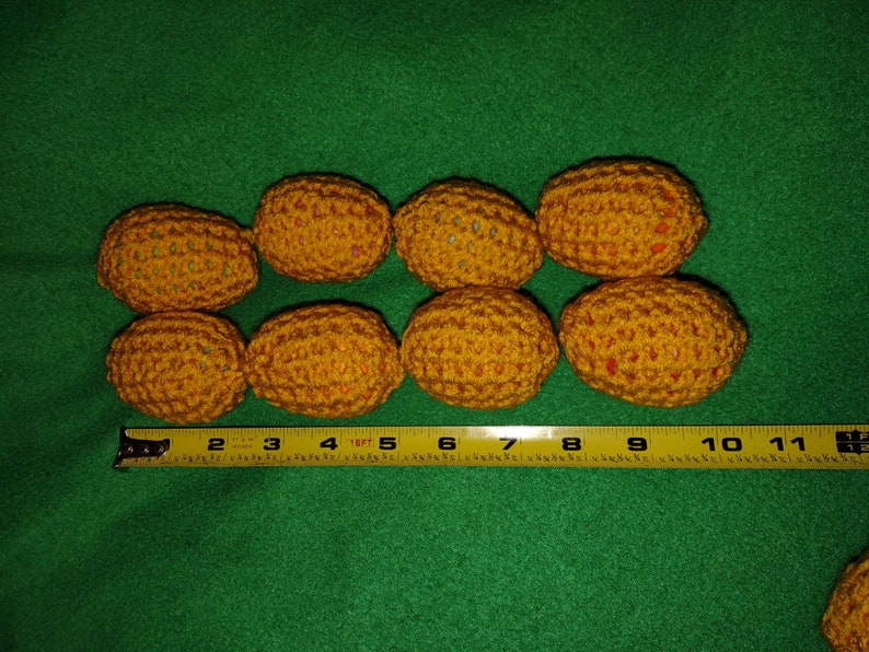 11 Piece Golden Eggs Crochet Shaky/Rattle/Stash Ferret or Pet Toys Eggs Play Bulk Set10 image 2