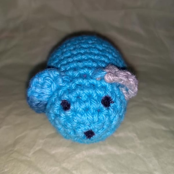 Eek! MICE! Super Cute Tightly Crocheted Cotton MOUSE Mice Ferret Shaky/Rattle Single Toy~ Colors will vary!