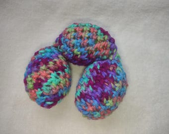 Train Chain Toy 3-Crochet Vari Color Shaky Rattle Egg Pet Ferret Fun Toy #4
