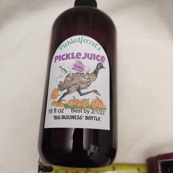 16 oz Amber Bottle~Pickle Juice Treat Oil for Your BIG Ferret Business! 480ml - 320 servings Training Aid Supplement *Without Pump