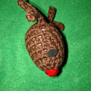 Reindeer Silly Brown Cotton Yarn Crochet Shaky Rattle Shaky Fun Stashing Ferret Toy Enrichment Play image 7