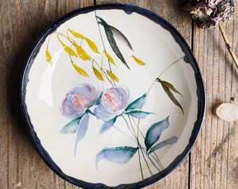 Clover flower bowl, decorative bowl, pasta bowl, rice bowl, ramen bowls, deep bowl, serving bowl