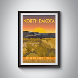North Dakota | Travel Poster | Instant Download