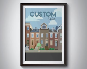 Customizeable | Townhome Print | Download