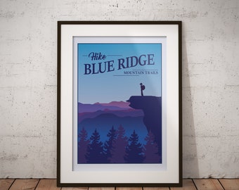 Blue Ridge | National Park Series | Instant Download | Travel Art | Retro Travel | Vintage Look | Digital Print