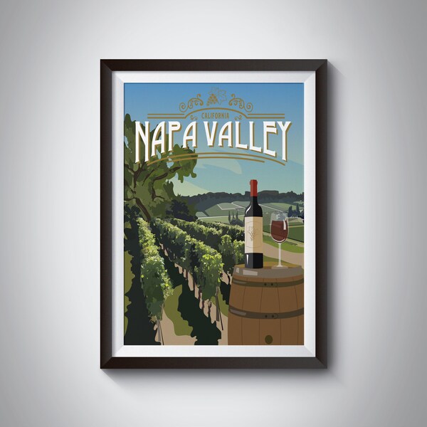 Napa Valley Poster Etsy