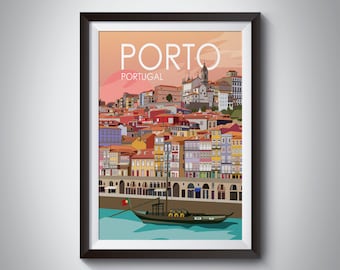 Porto | Portugal | Travel Poster | Instant Download | Travel Art | Retro Travel | Vintage Look | Digital Print