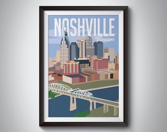 Nashville | Tennessee | Travel Poster | Instant Download