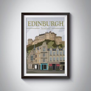 Edinburgh | Scotland | Travel Poster | Instant Download | Travel Art | Retro Travel | Vintage Look | Digital Print