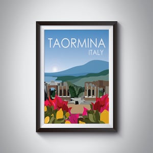 Taormina | Italy | Travel Poster | Instant Download