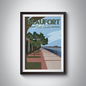 Beaufort | South Carolina | Travel Poster | Instant Download
