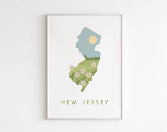 New Jersey | State | Minimalist | Instant Download | Poster
