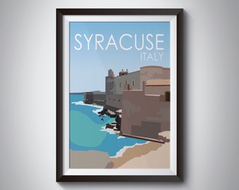 Syracuse | Italy | Travel Poster | Instant Download