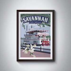Savannah | Georgia | Travel Poster | Instant Download | Travel Art | Retro Travel | Vintage Look | Digital Print