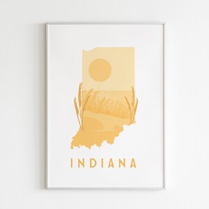Indiana | State | Minimalist | Instant Download | Poster