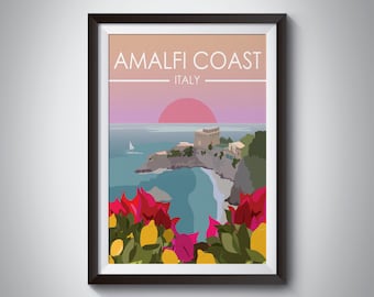 Amalfi Coast | Italy | Travel Poster | Instant Download