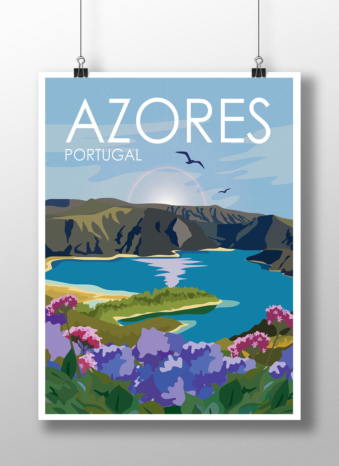 Azores | Portugal | Travel Poster | Instant Download | Travel Art