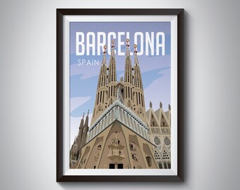 Barcelona | Spain | Travel Poster | Instant Download