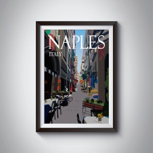 Naples | Italy | Travel Poster | Instant Download | Travel Art | Retro Travel | Vintage Look | Digital Print