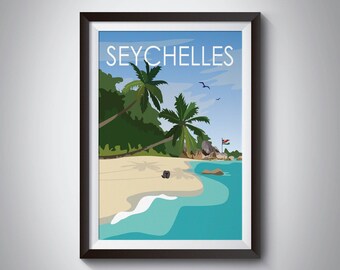 Seychelles | Travel Poster | Instant Download
