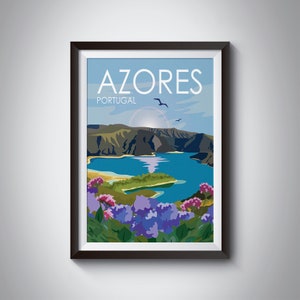Azores | Portugal | Travel Poster | Instant Download | Travel Art | Retro Travel | Vintage Look | Digital Print