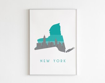 New York | State | Minimalist | Instant Download | Poster
