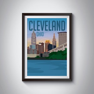 Cleveland | Ohio | Travel Poster | Instant Download | Travel Art | Retro Travel | Vintage Look | Digital Print