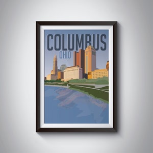 Columbus | Ohio | Travel Poster | Instant Download | Travel Art | Retro Travel | Vintage Look | Digital Print